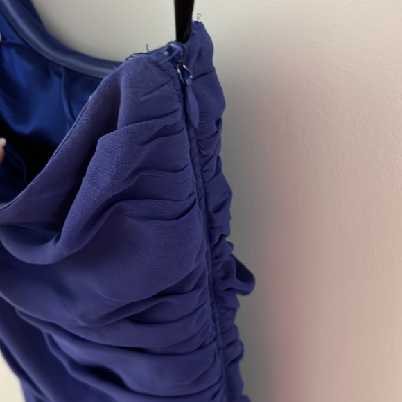 Royal blue one shoulder dress 10-12 - Picture 6 of 6